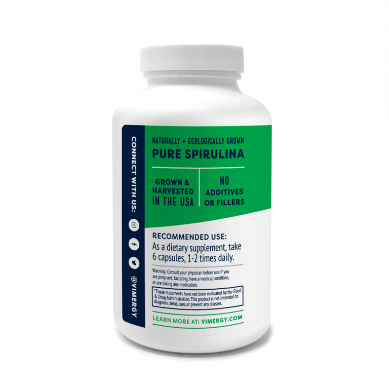 Vimergy Spirulina 180 Capsules Flower of Life