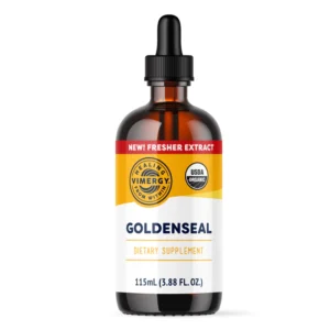 Organic goldenseal dietary supplement bottle