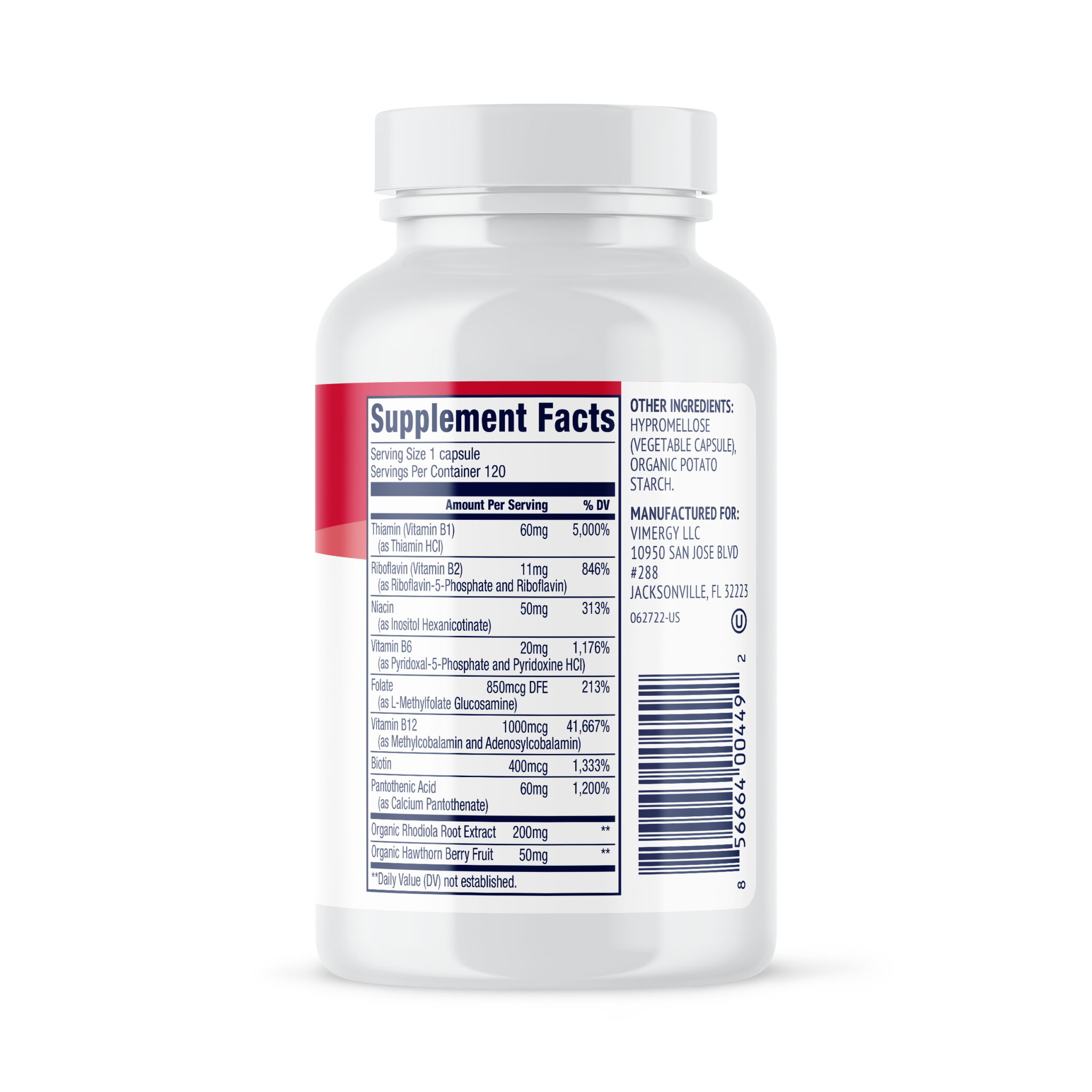 Adapto B Complex Vimergy Adapto B-Complex - 120 Capsules - Flower of Life