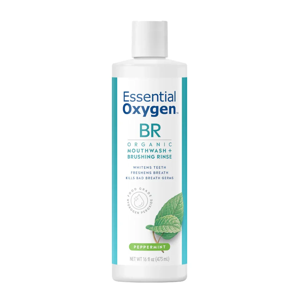 Essential-Oxygen-BR-Organic Mouthwash-Peppermint-Front-16oz